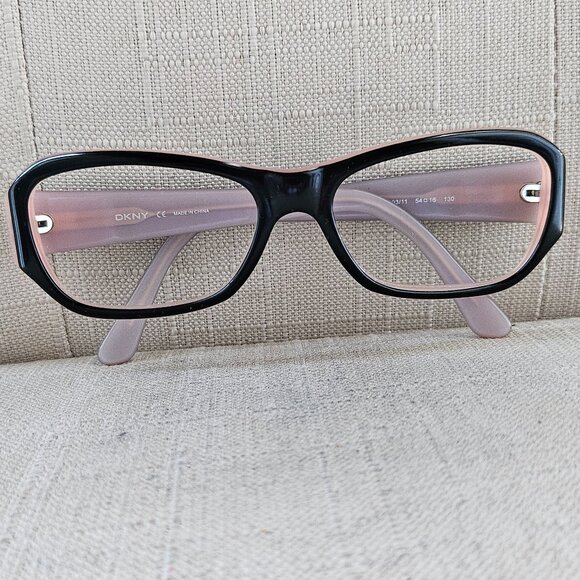 Dkny Accessories - DKNY Women Eyeglasses DY4009-3093/11 Black Pink Plastic Full 54-16-130